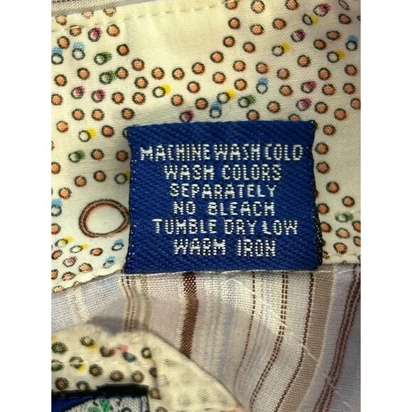 English Laundry Women's Lion Crest Stripe Long Sleeve Button Shirt - Sz M - Picture 7 of 7